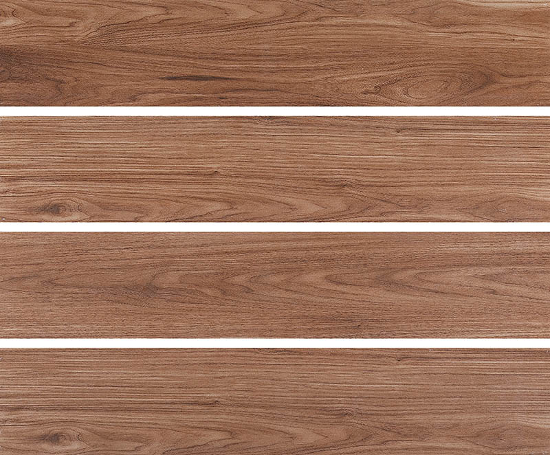 Baldosas de madera en el suelo.