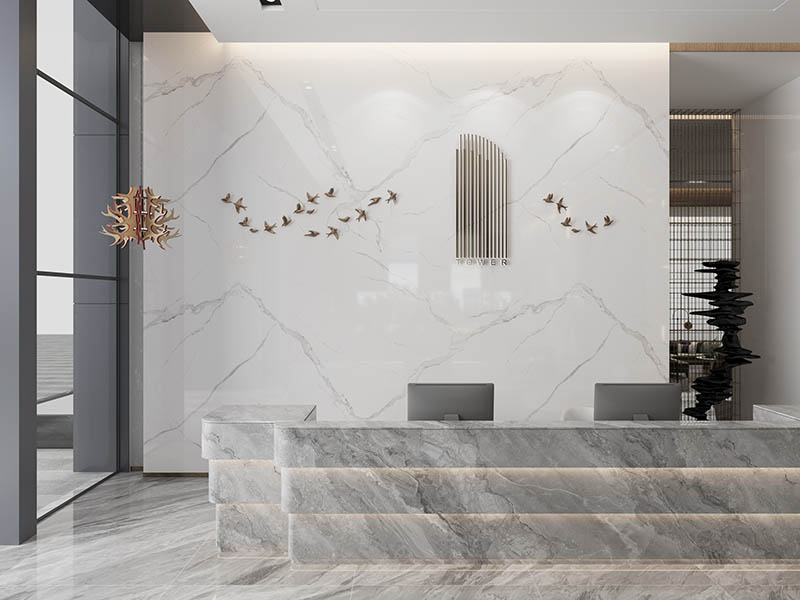 Piedra sinterizada para salón 