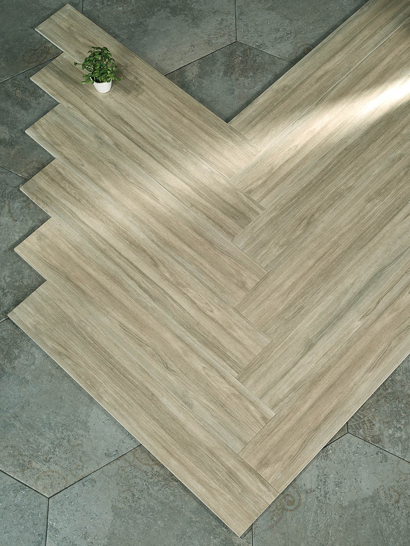 azulejos de madera roja